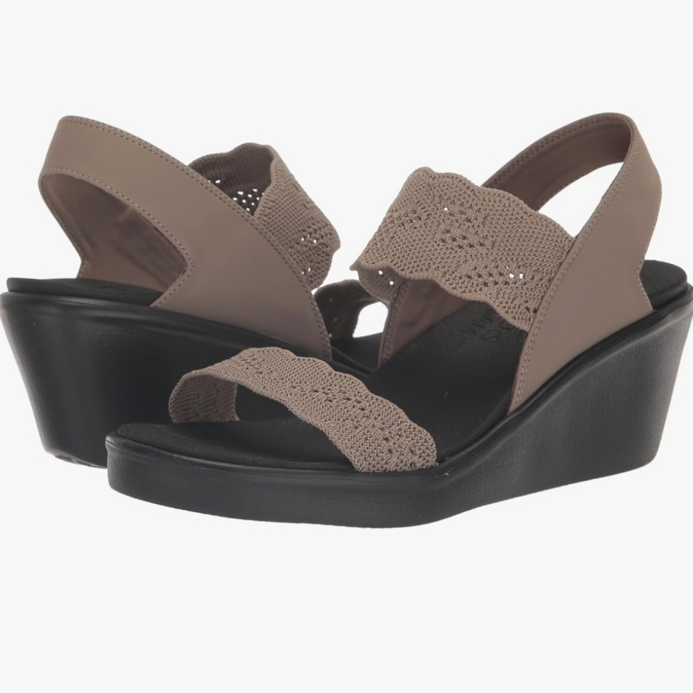 Skechers Cali Rumble On-New Crush Dark Taupe Sandals